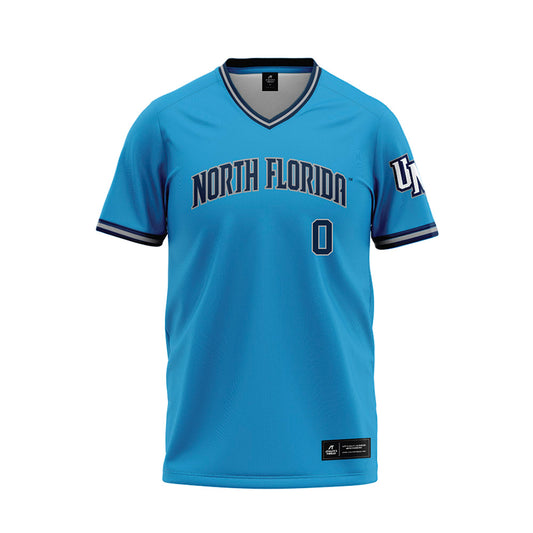 UNF - NCAA Softball : Kirsten Caravaca - Blue Baseball Jersey-0