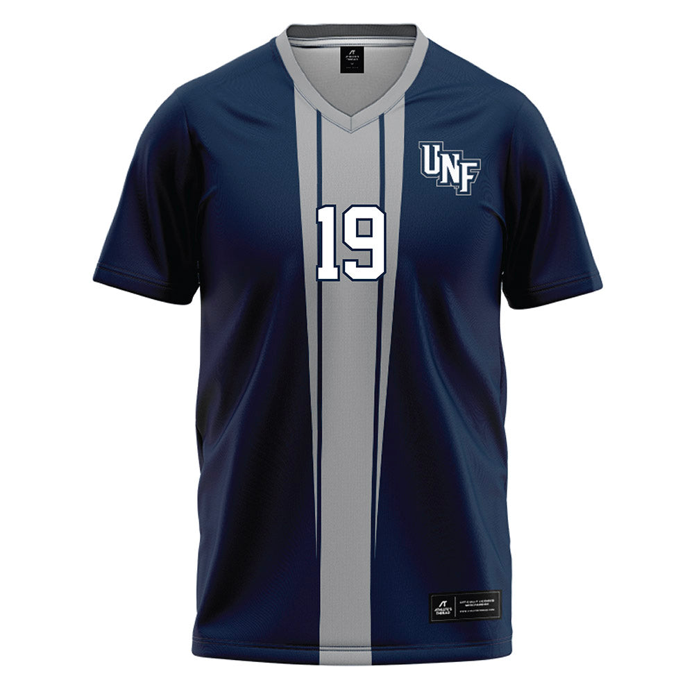 UNF - NCAA Women's Soccer : Sarah Frazer - Blue Baseball Jersey