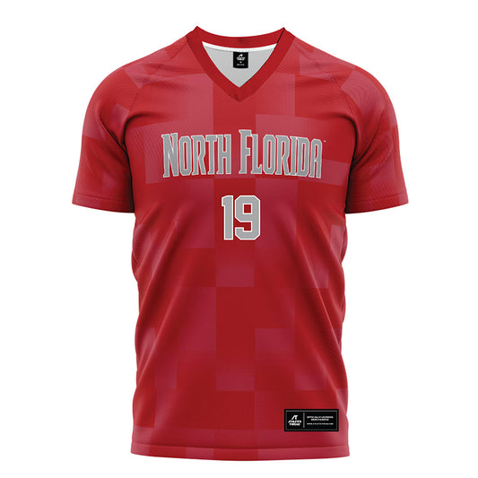 UNF - NCAA Women's Soccer : Sarah Frazer - Red Soccer Jersey-0