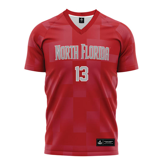UNF - NCAA Women's Soccer : allison souers - Red Soccer Jersey-0