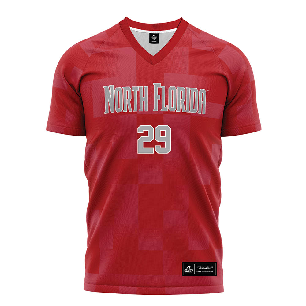 UNF - NCAA Women's Soccer : Emma Kelly - Red Soccer Jersey-0