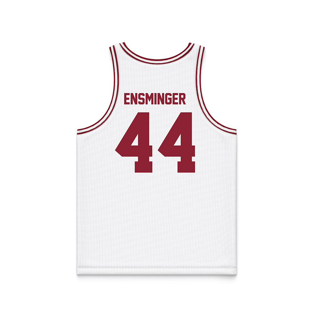 SCU - NCAA Men's Basketball : Jacob Ensminger - White Basketball Jersey