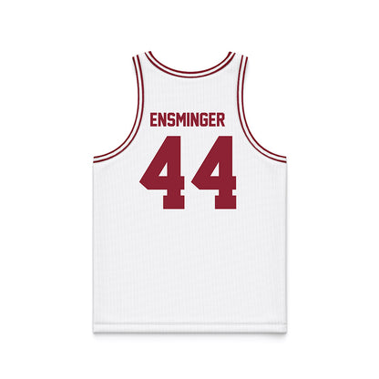 SCU - NCAA Men's Basketball : Jacob Ensminger - White Basketball Jersey