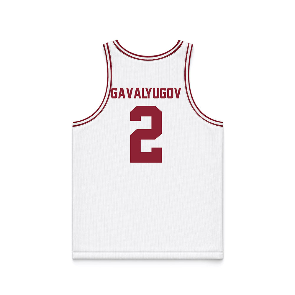 SCU - NCAA Men's Basketball : Aleksandar Gavalyugov - White Basketball Jersey-1