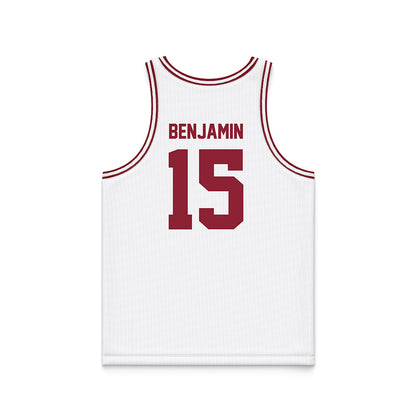 SCU - NCAA Men's Basketball : Jalen Benjamin - White Basketball Jersey