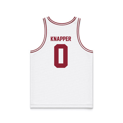 SCU - NCAA Men's Basketball : Brenton Knapper - White Basketball Jersey