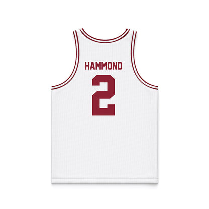 SCU - NCAA Men's Basketball : Christian Hammond - White Basketball Jersey