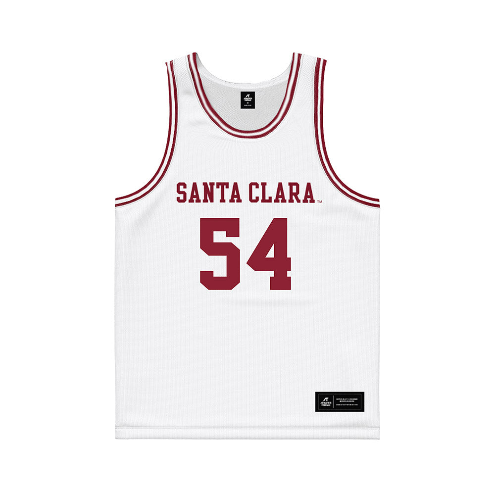 SCU - NCAA Men's Basketball : Malachi Douyon - White Basketball Jersey-0