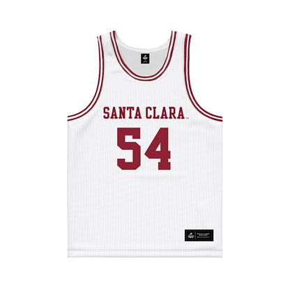SCU - NCAA Men's Basketball : Malachi Douyon - White Basketball Jersey-0