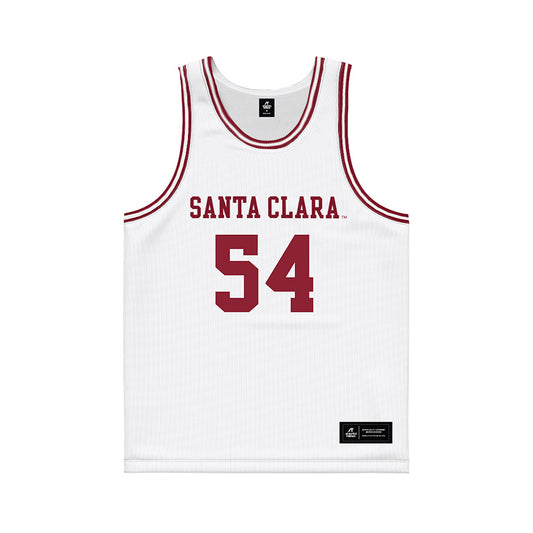 SCU - NCAA Men's Basketball : Malachi Douyon - White Basketball Jersey-0