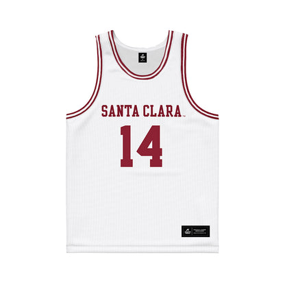 SCU - NCAA Men's Basketball : chris tadjo - White Basketball Jersey-0