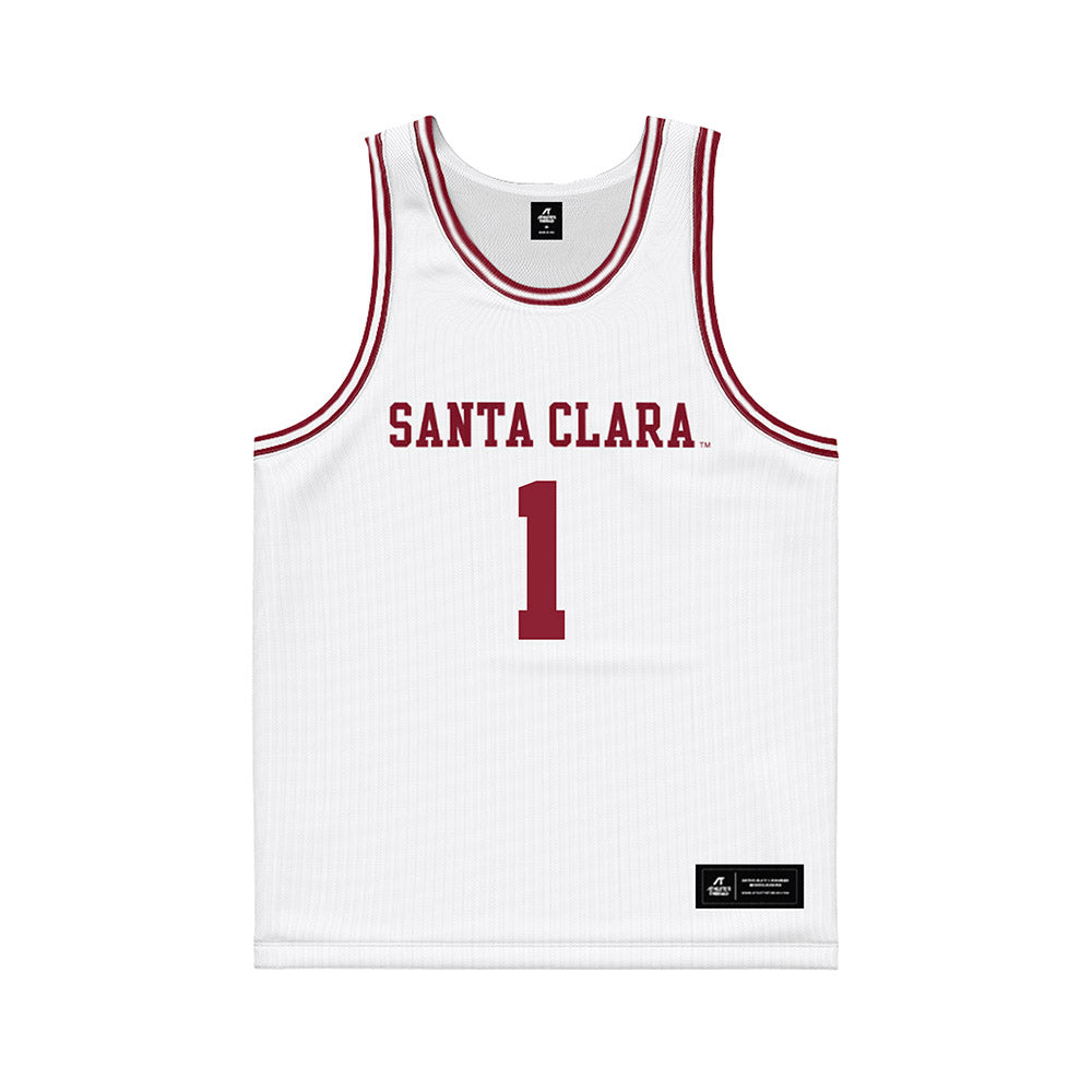 SCU - NCAA Men's Basketball : Tyeree Bryan - White Basketball Jersey