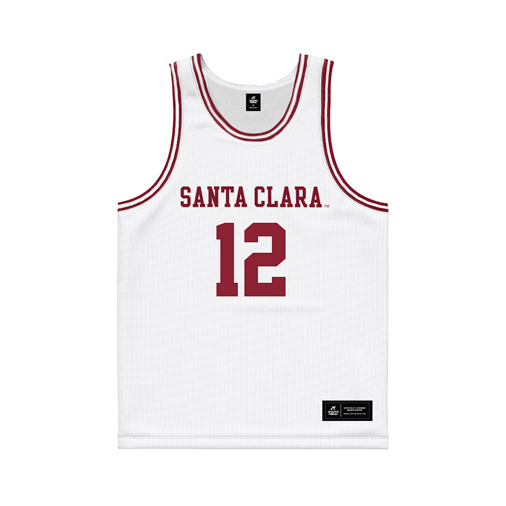 SCU - NCAA Men's Basketball : Bukky Oboye - White Basketball Jersey-0