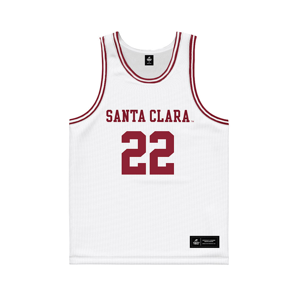 SCU - NCAA Men's Basketball : Carlos Marshall Jr - White Basketball Jersey