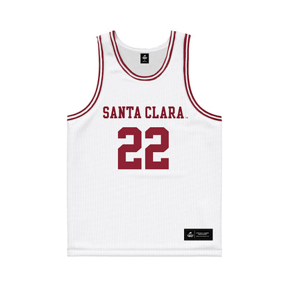 SCU - NCAA Men's Basketball : Allen Graves - White Basketball Jersey