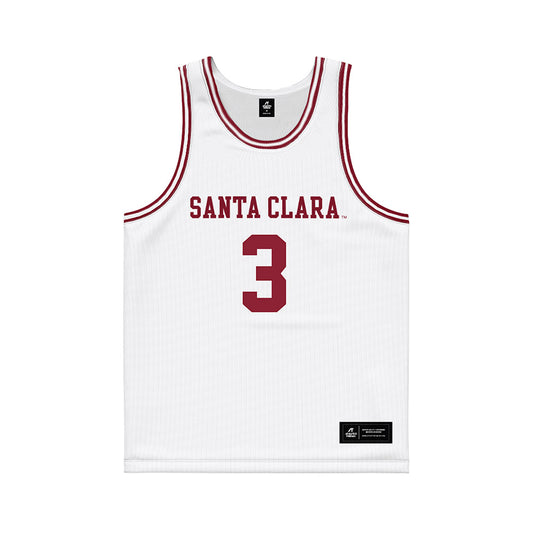 SCU - NCAA Men's Basketball : Francis Chukwudebelu - White Basketball Jersey-0