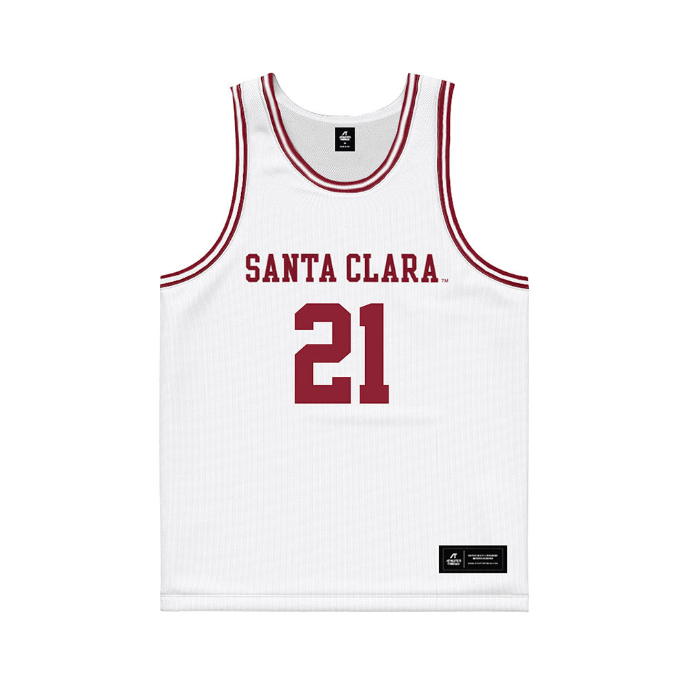 SCU - NCAA Men's Basketball : Camaron Tongue - White Basketball Jersey