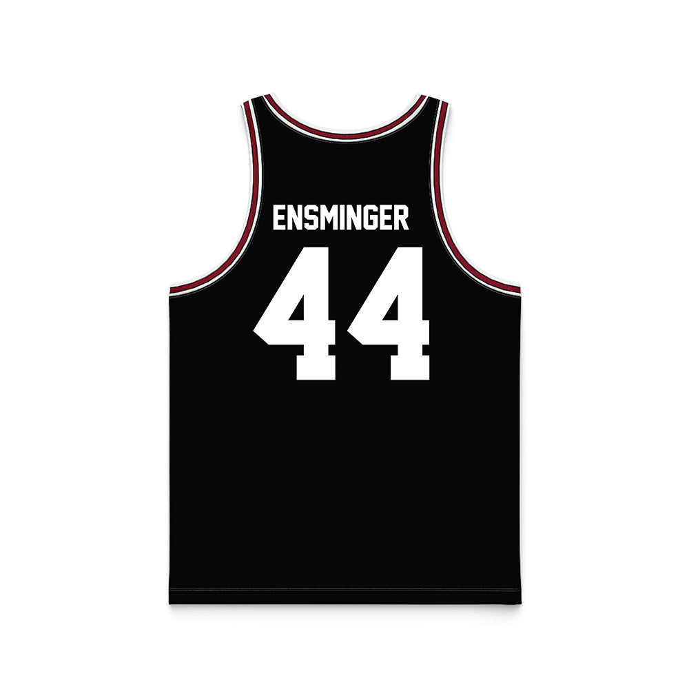 SCU - NCAA Men's Basketball : Jacob Ensminger - Black Basketball Jersey