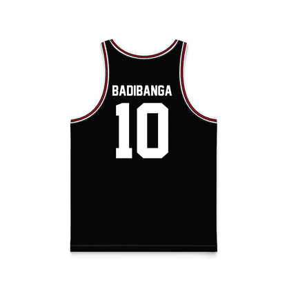 SCU - NCAA Men's Basketball : Noah Badibanga - Black Basketball Jersey-1