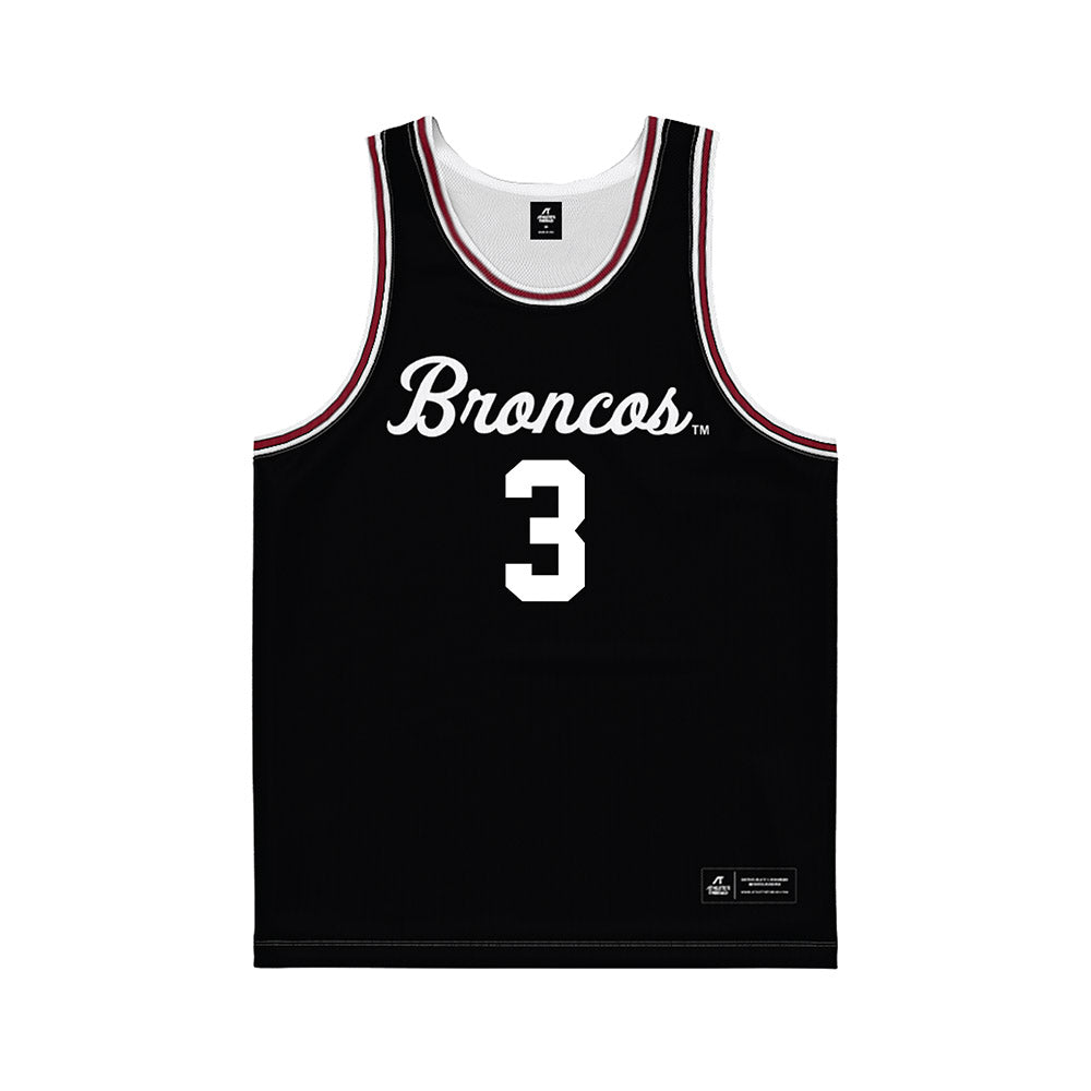 SCU - NCAA Men's Basketball : Francis Chukwudebelu - Black Basketball Jersey-0