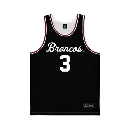SCU - NCAA Men's Basketball : Francis Chukwudebelu - Black Basketball Jersey-0