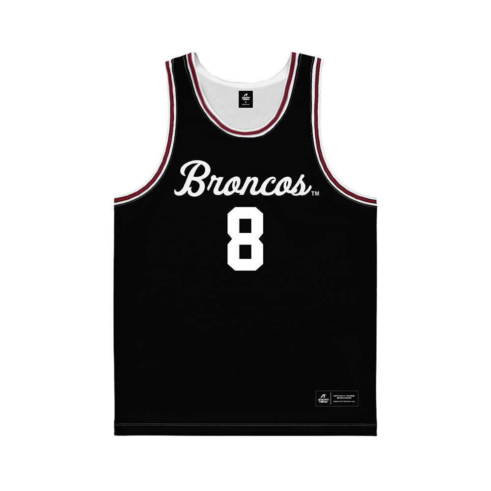 SCU - NCAA Men's Basketball : Elijah Mahi - Black Basketball Jersey-0