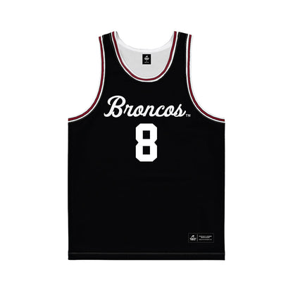 SCU - NCAA Men's Basketball : Elijah Mahi - Black Basketball Jersey-0
