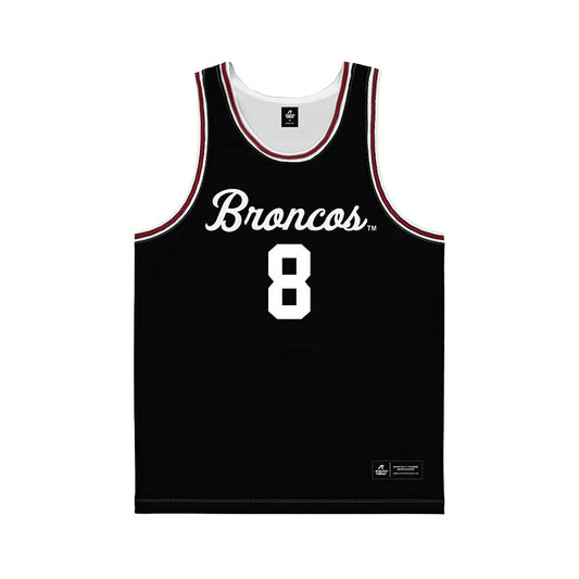 SCU - NCAA Men's Basketball : Elijah Mahi - Black Basketball Jersey-0
