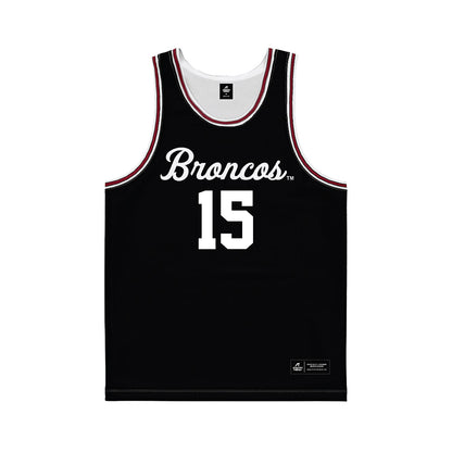 SCU - NCAA Men's Basketball : Jalen Benjamin - Black Basketball Jersey