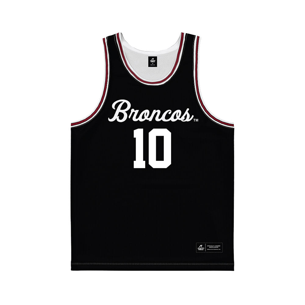 SCU - NCAA Men's Basketball : Noah Badibanga - Black Basketball Jersey-0
