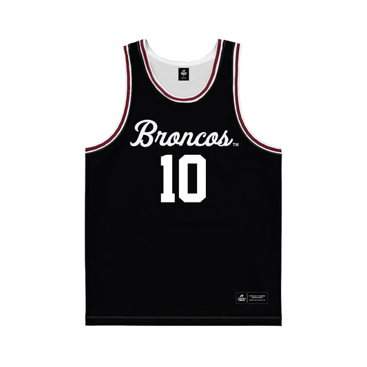 SCU - NCAA Men's Basketball : Noah Badibanga - Black Basketball Jersey-0