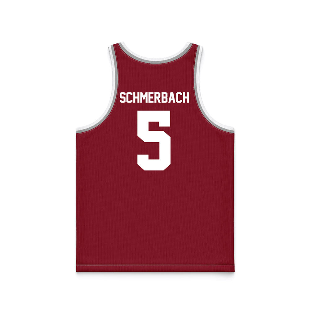 SCU - NCAA Women's Basketball : Sara Schmerbach - Red Basketball Jersey-1