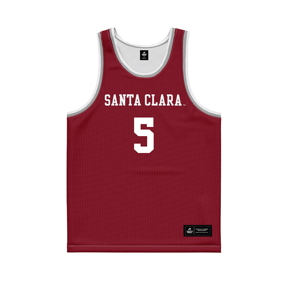 SCU - NCAA Women's Basketball : Sara Schmerbach - Red Basketball Jersey-0