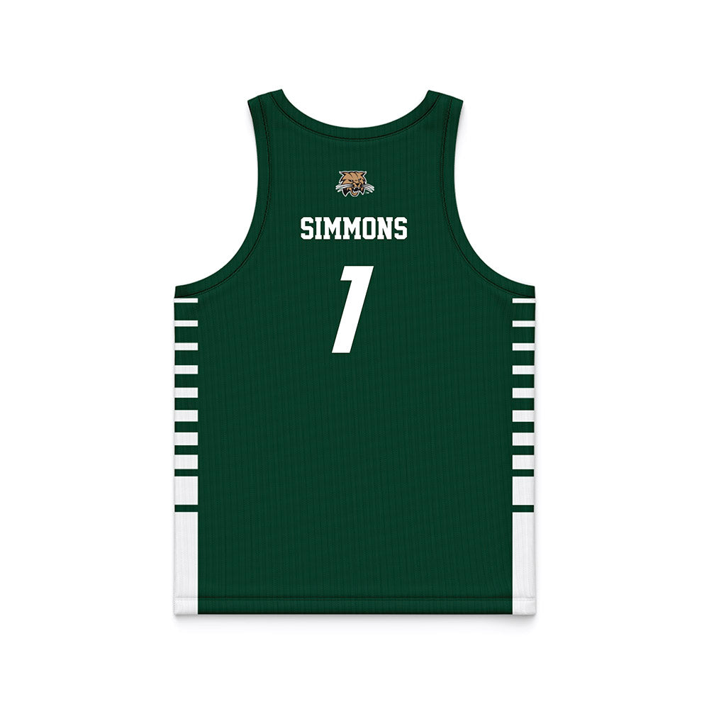 Ohio - NCAA Men's Basketball : Javan Simmons - Green Basketball Jersey-1