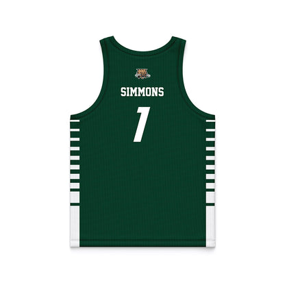 Ohio - NCAA Men's Basketball : Javan Simmons - Green Basketball Jersey-1