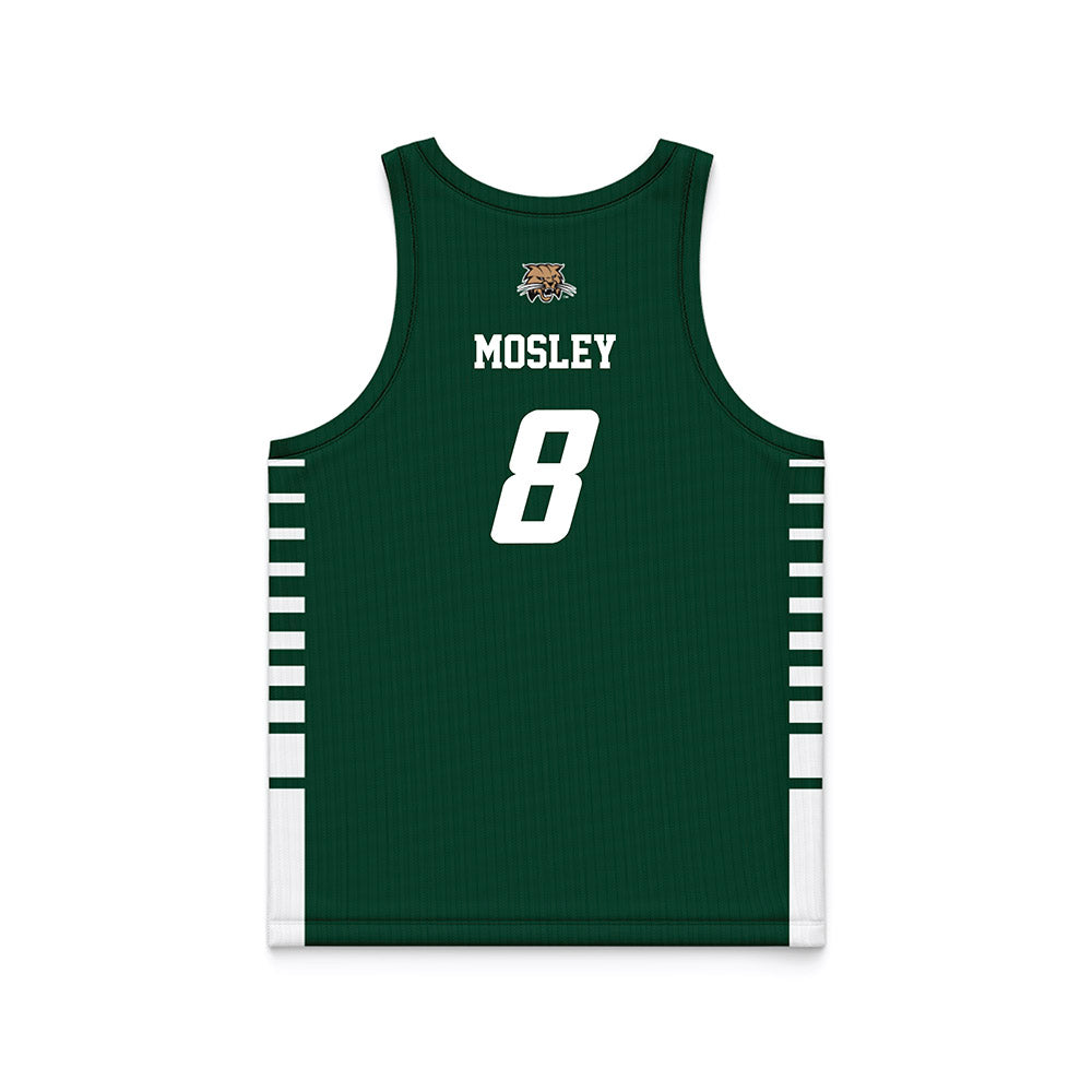 Ohio - NCAA Men's Basketball : Zay Mosley - Green Basketball Jersey-1