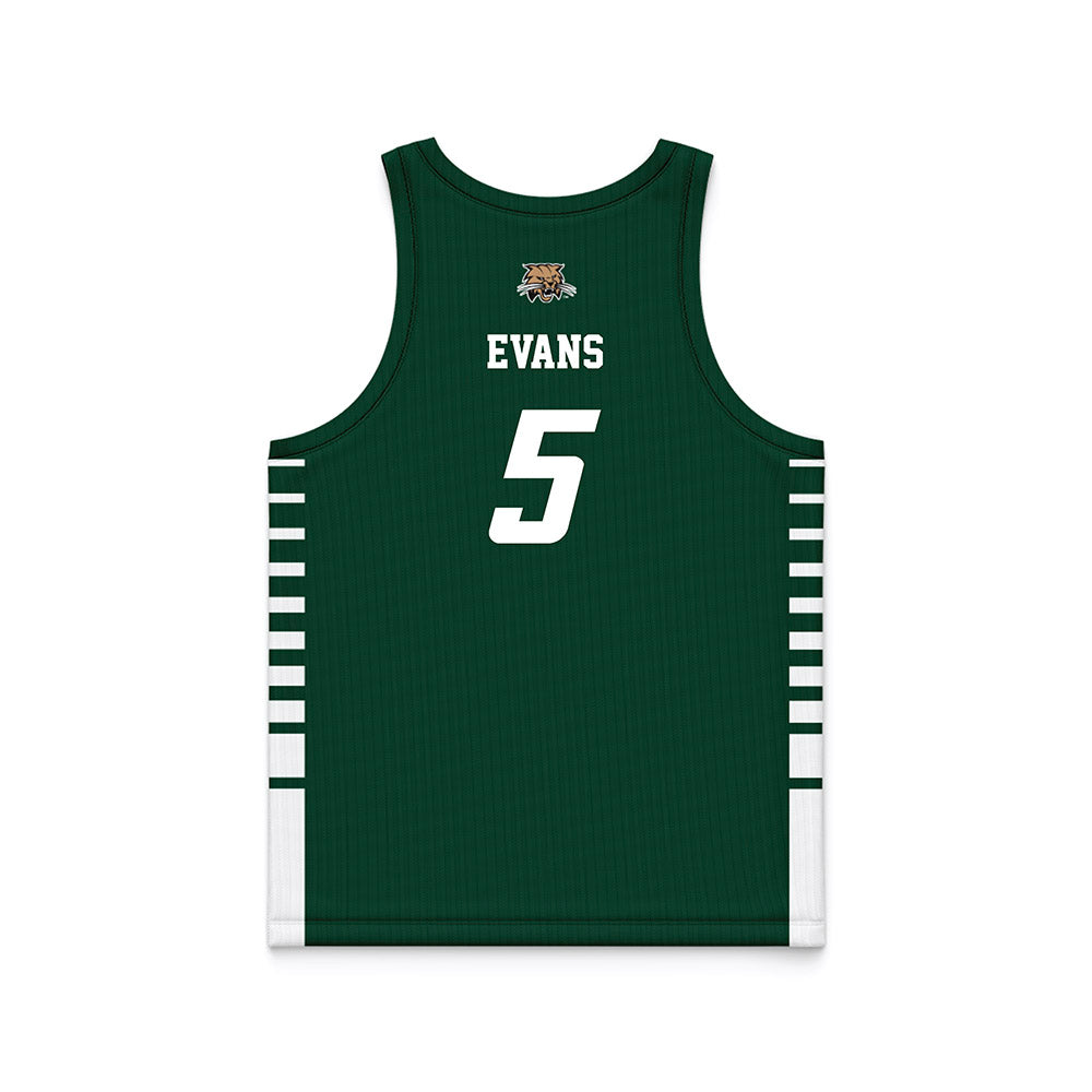 Ohio - NCAA Men's Basketball : Ayden Evans - Green Basketball Jersey