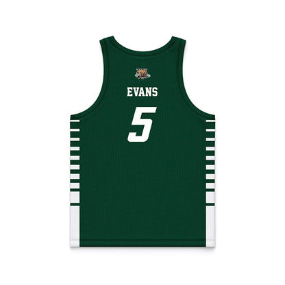 Ohio - NCAA Men's Basketball : Ayden Evans - Green Basketball Jersey