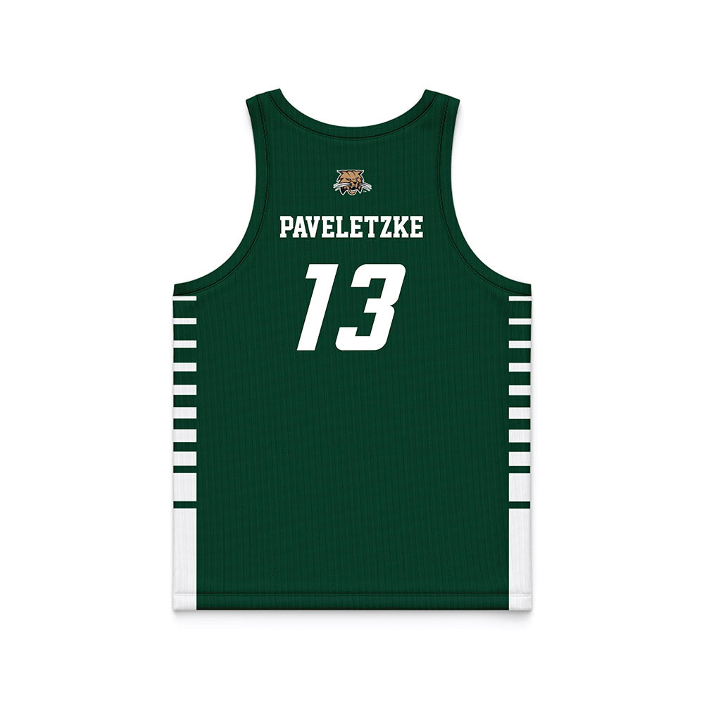 Ohio - NCAA Men's Basketball : Jackson Paveletzke - Green Basketball Jersey-1