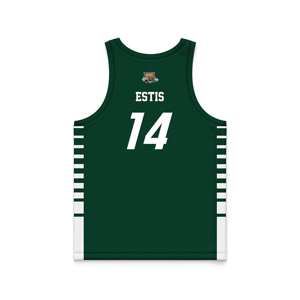 Ohio - NCAA Men's Basketball : Ben Estis - Green Basketball Jersey