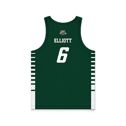 Ohio - NCAA Men's Basketball : Elijah Elliott - Green Basketball Jersey