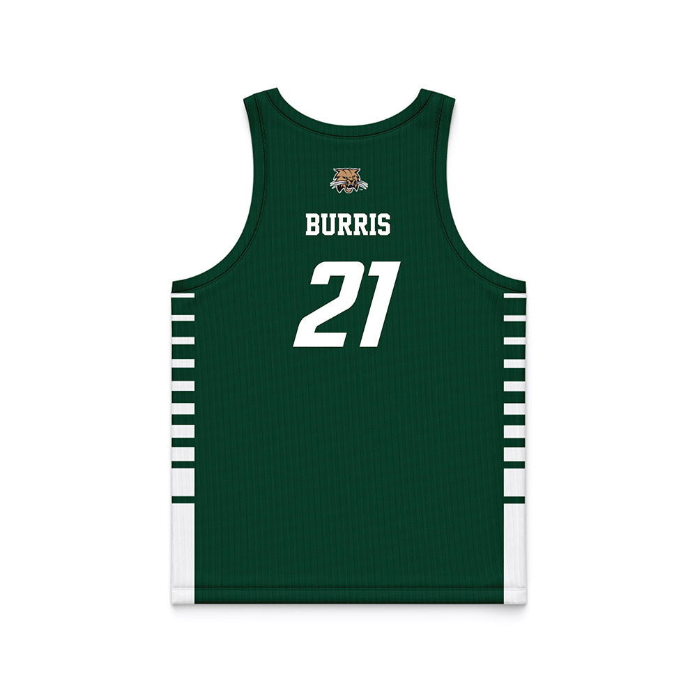 Ohio - NCAA Men's Basketball : Jesse Burris - Green Basketball Jersey