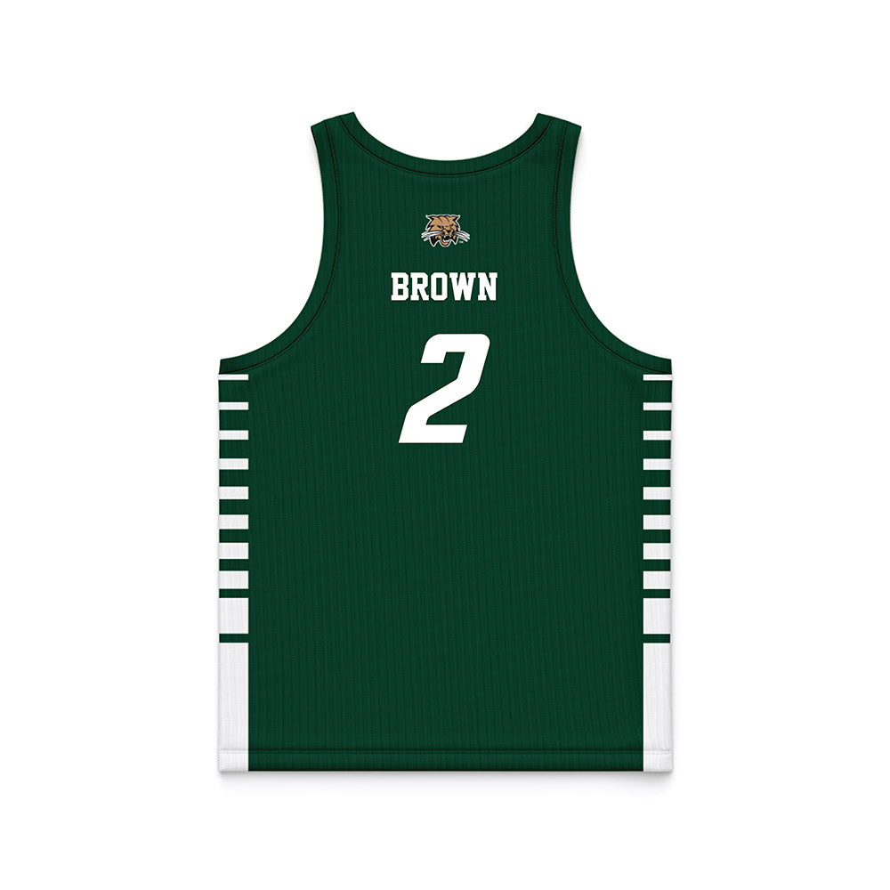 Ohio - NCAA Men's Basketball : Miles Brown - Green Basketball Jersey