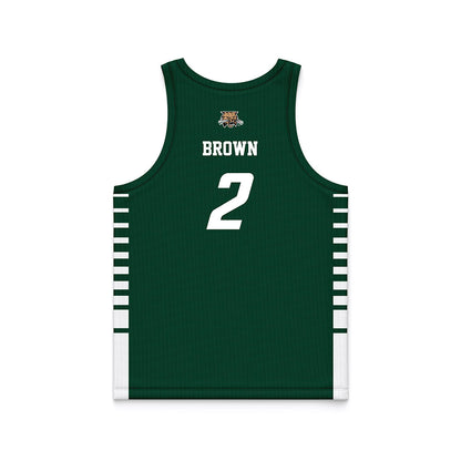 Ohio - NCAA Men's Basketball : Miles Brown - Green Basketball Jersey