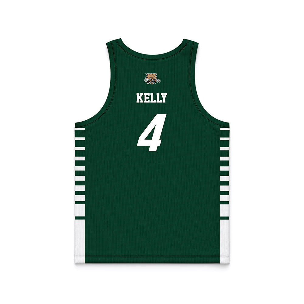 Ohio - NCAA Men's Basketball : JJ Kelly - Green Basketball Jersey-1