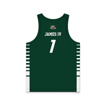 Ohio - NCAA Men's Basketball : Elmore James IV - Green Basketball Jersey