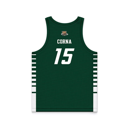Ohio - NCAA Men's Basketball : Quinn Corna - Green Basketball Jersey