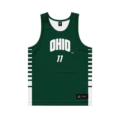 Ohio - NCAA Men's Basketball : Carter Reese - Green Basketball Jersey-0