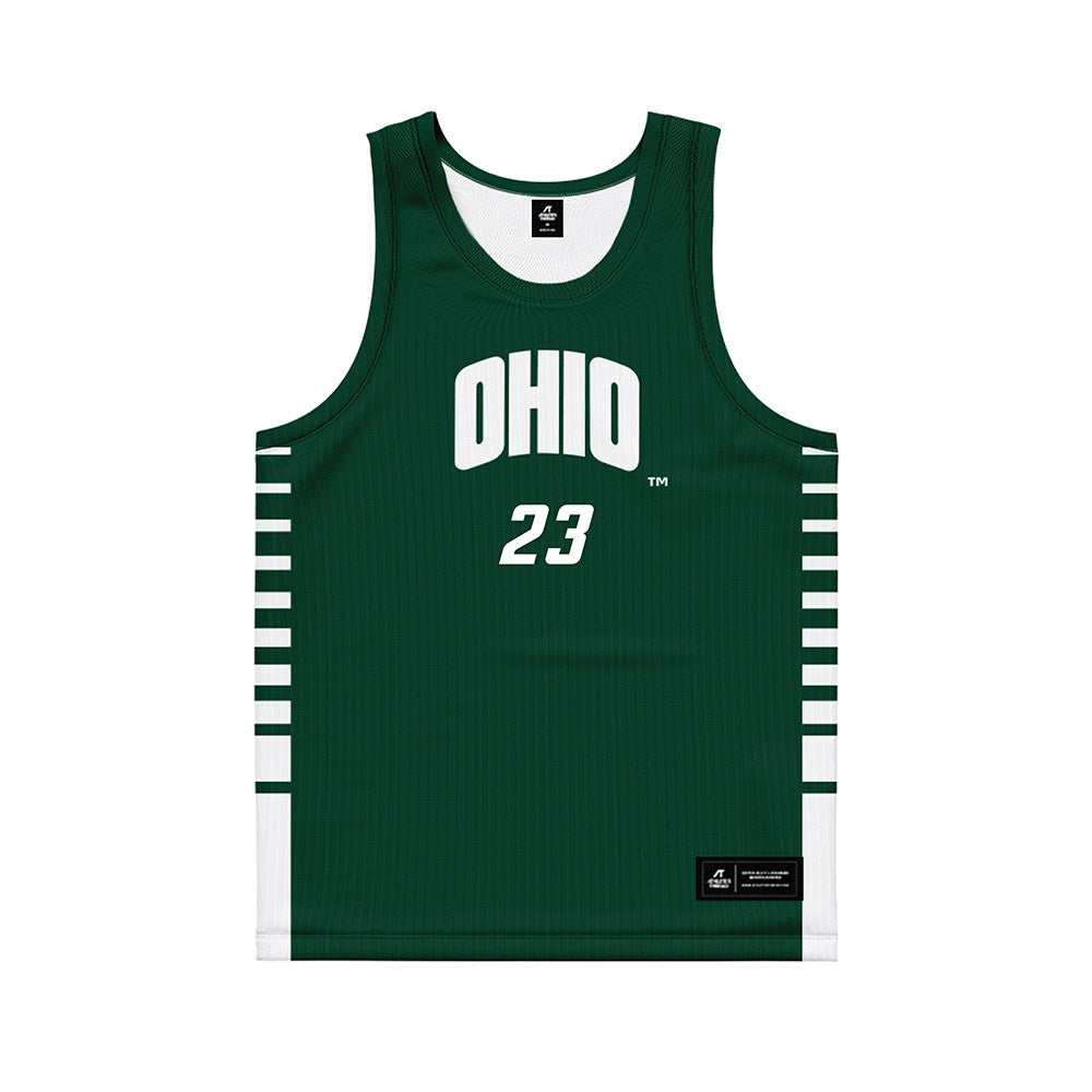 Ohio - NCAA Men's Basketball : AJ Clayton - Green Basketball Jersey