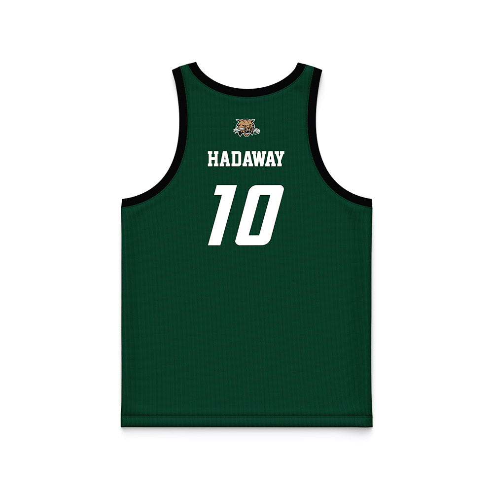 Ohio - NCAA Men's Basketball : Aidan Hadaway - Green Basketball Jersey